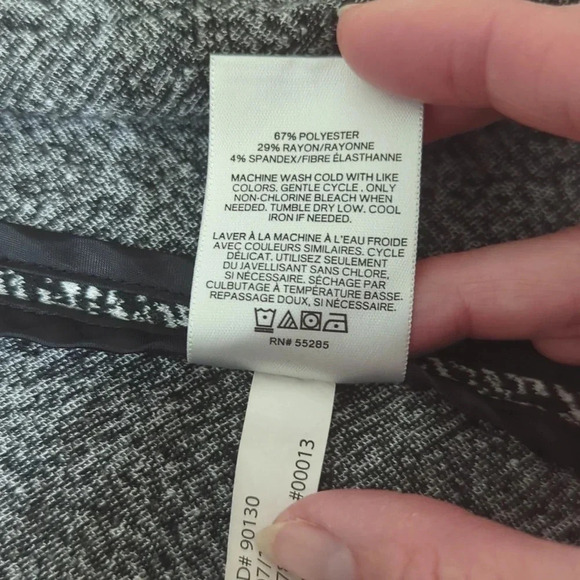 Express Two Pocket Herringbone Blazer, Color Black/Gray Size L - Picture 15 of 15
